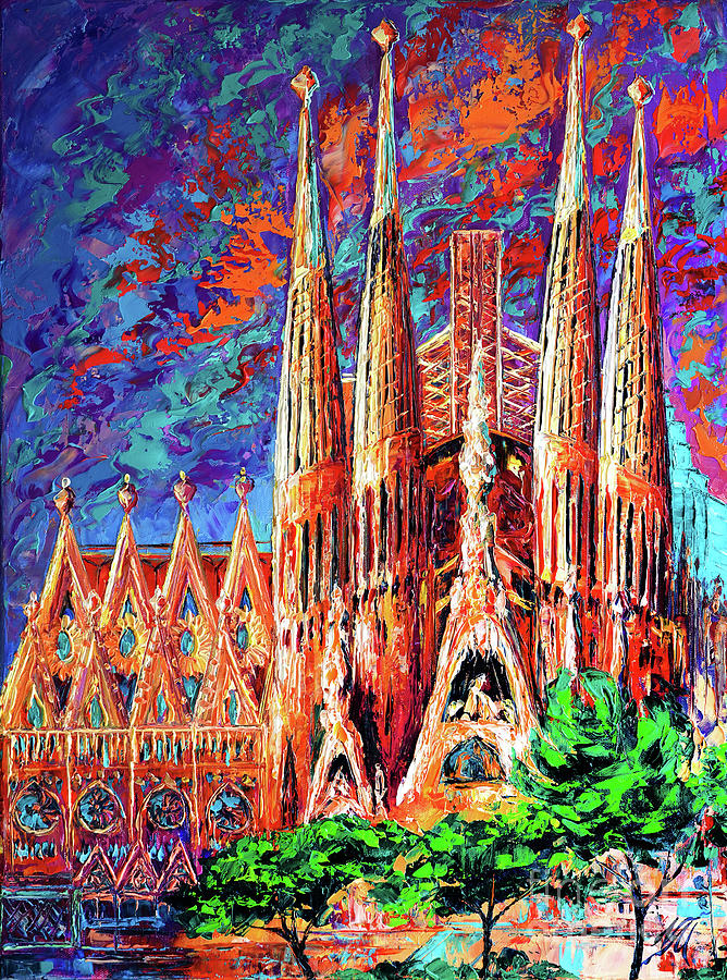 La Sagrada Familia. Barcelona Painting by Natasha Mylius | Fine Art America