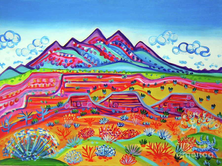 La Sal Mountain Music Painting by Rachel Houseman