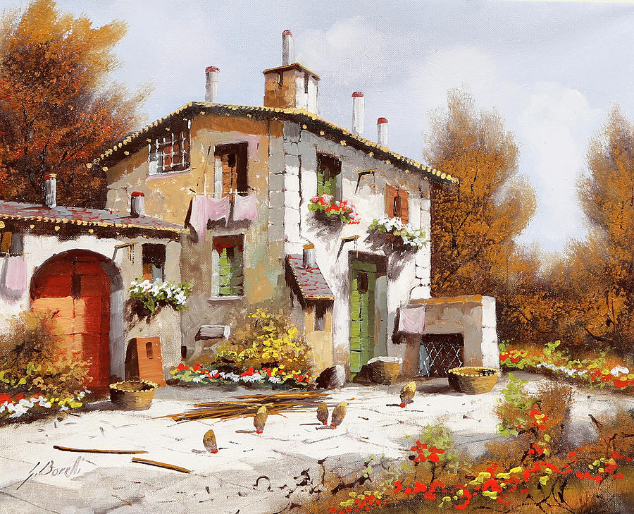 Flower Painting - La Seconda Casa by Guido Borelli