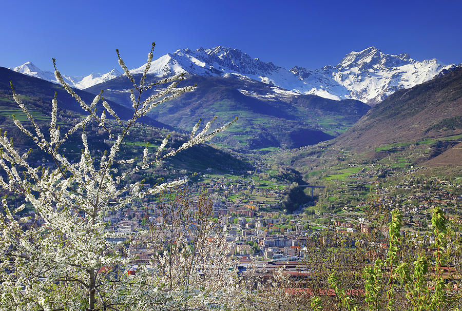 La Thuile Town, Aosta Valley, Italy Digital Art by Davide Carlo Cenadelli