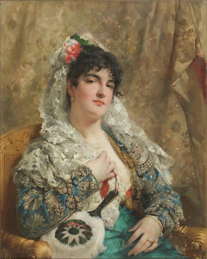 La Tirana. Ca. 1875. Oil on canvas. Painting by Jose Casado del Alisal -c 1830-1886-