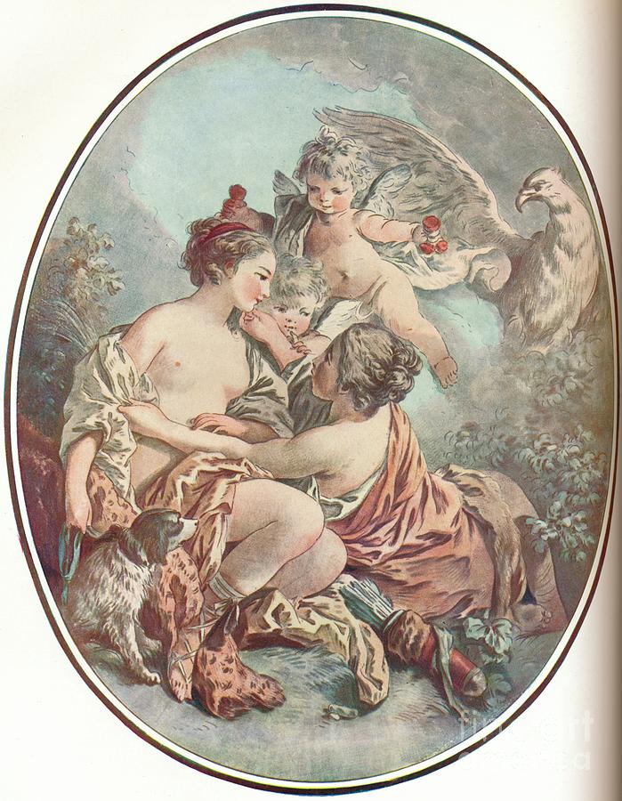 La Toilette De Venus, 1907. Artist Jean Drawing by Print Collector