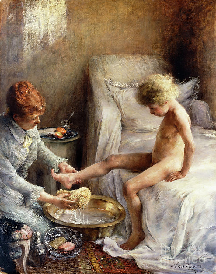 La Toilette Of Jean Guerard, 1889 Painting by Norbert Goeneutte