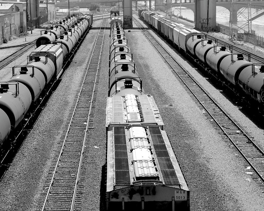 Los Angeles Train Yard-photo By Dustin Woods Photograph