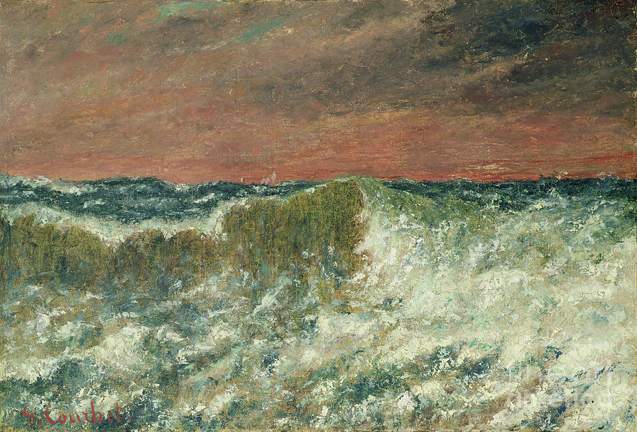Gustave Courbet  Painting - La Vague, 1872 by Gustave Courbet