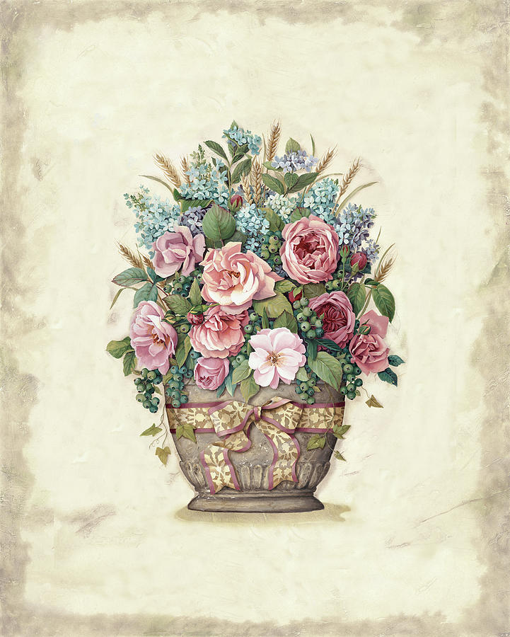 Rose Bouquet Painting - La0305 by Lisa Audit