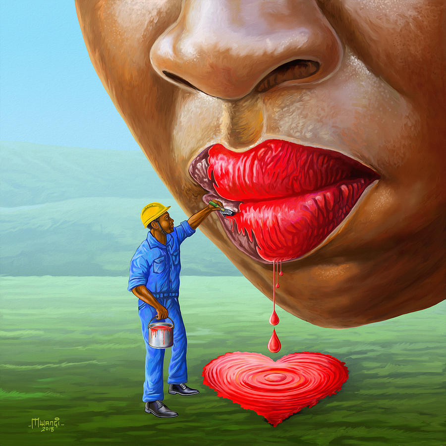 Labor of Love Painting by Anthony Mwangi