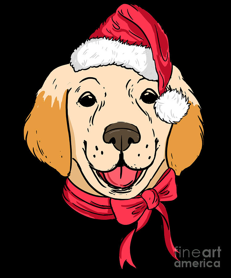 Labrador Retriever Xmas Hat Dog Lover Christmas Digital Art by ...