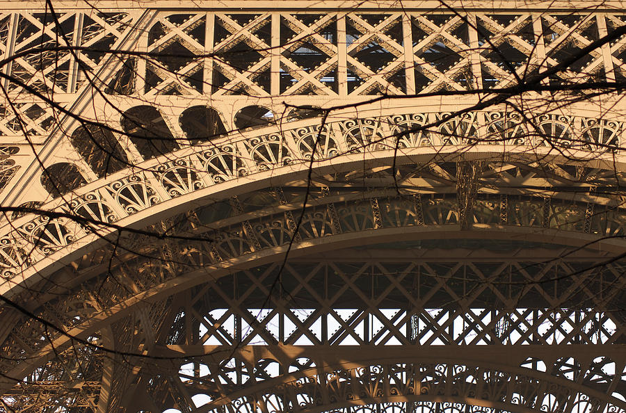 Lace-like Detail Of Steel Eiffel Tower Photograph by Piccell