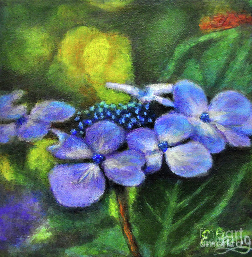 Lacecap Hydrangea Painting by Eileen  Fong