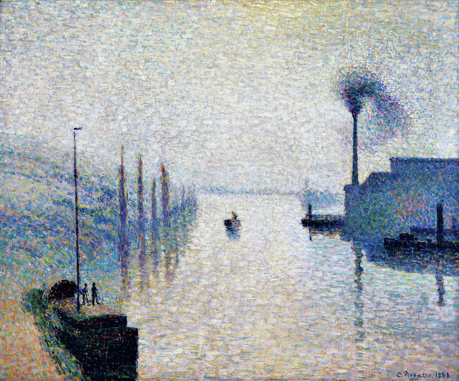 Lacroix Island, Rouen - Digital Remastered Edition by Camille Pissarro