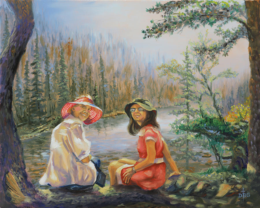 Ladies at Lake by David Bader Ladies at Lake by David Bader