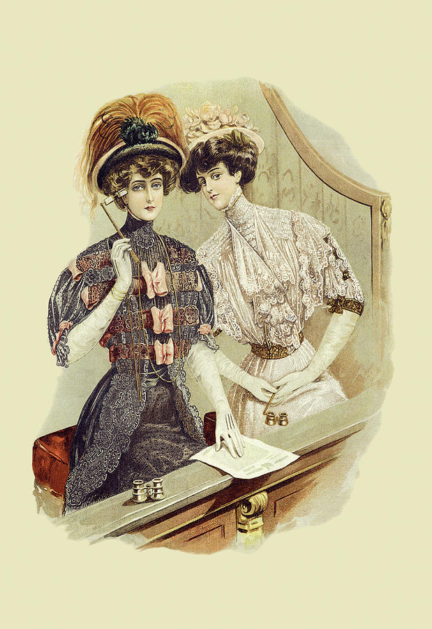 Ladies at the Theatre Painting by Unknown