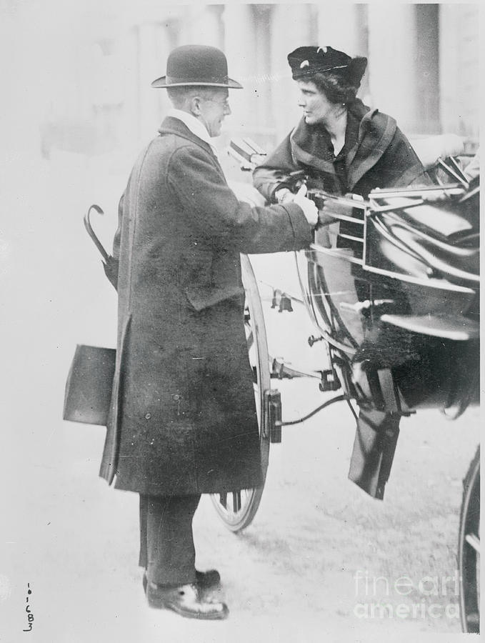 Lady Astor In Buggy Conversing Photograph by Bettmann