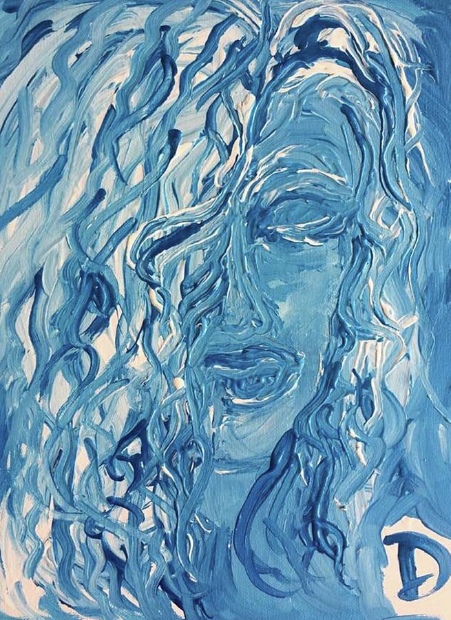 Music Painting - Lady Blue by Debora Lewis