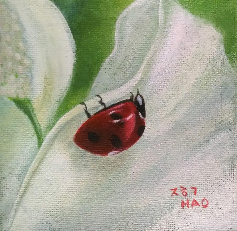 Ladybug Painting by Helian Cornwell