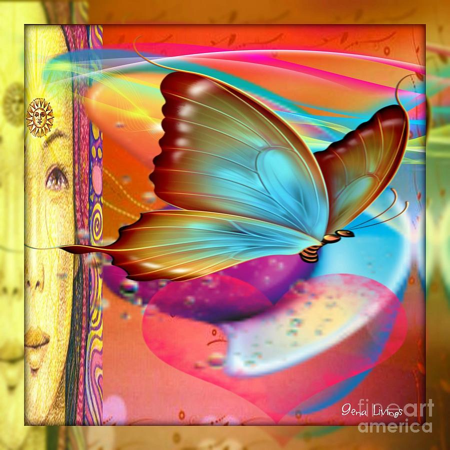 Lady Butterfly   Digital Art by Gena Livings