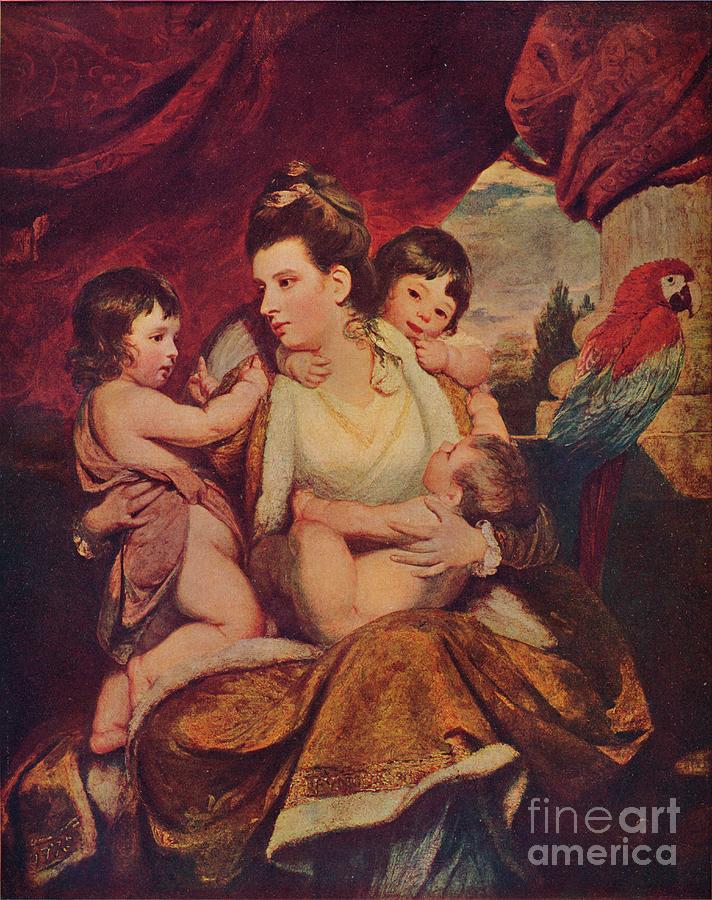 Lady Cockburn And Her Three Eldest Drawing by Print Collector