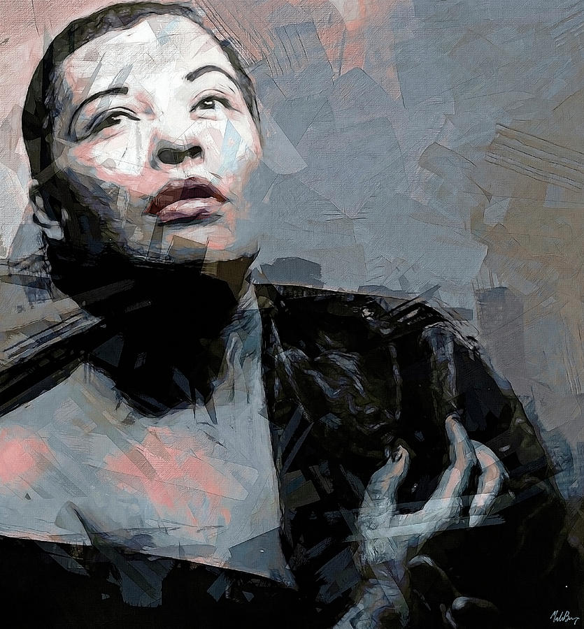 Billie Holiday Mixed Media - Lady Day by Mal Bray