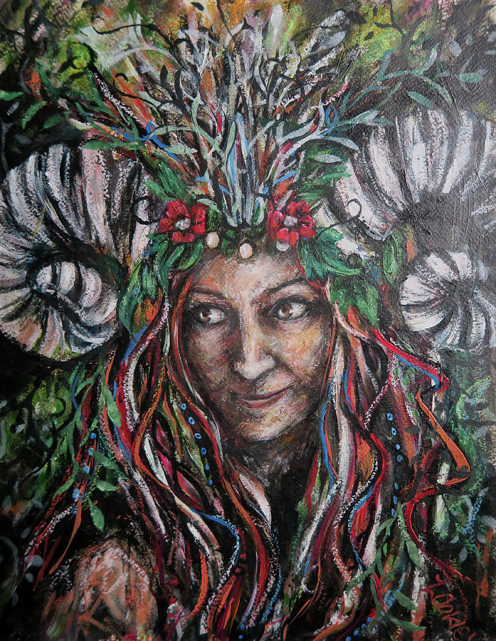 Lady Dyad  Painting by Zoe Oakley