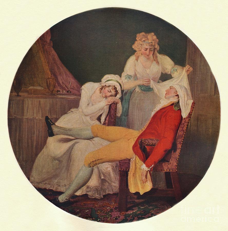 Lady Easys Steinkirk A Scene Drawing by Print Collector