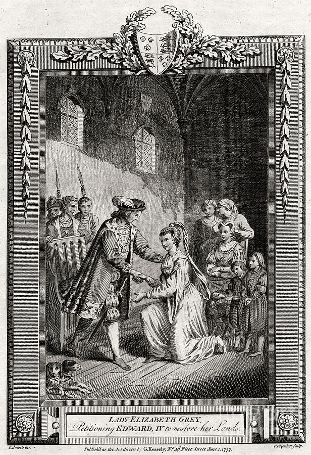 Lady Elizabeth Grey, Petitioning Edward Drawing by Print Collector
