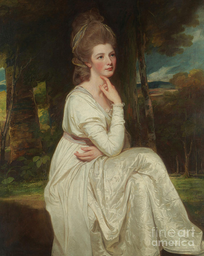 Lady Elizabeth Stanley, Countess of Derby Painting by George Romney