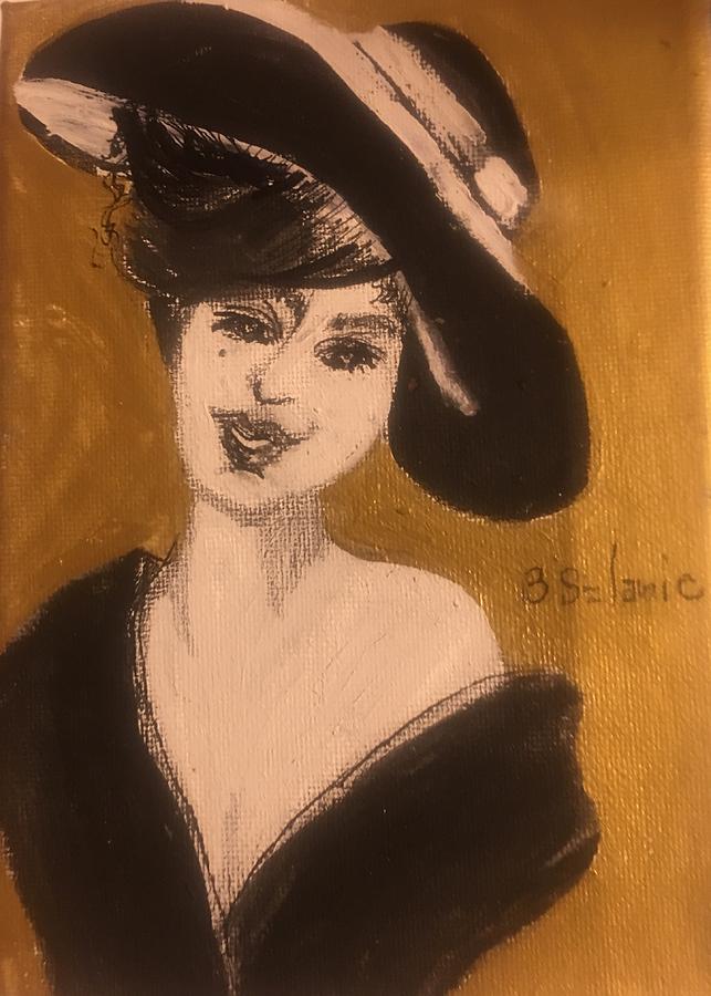 Lady in black Painting by Barbara Szlanic