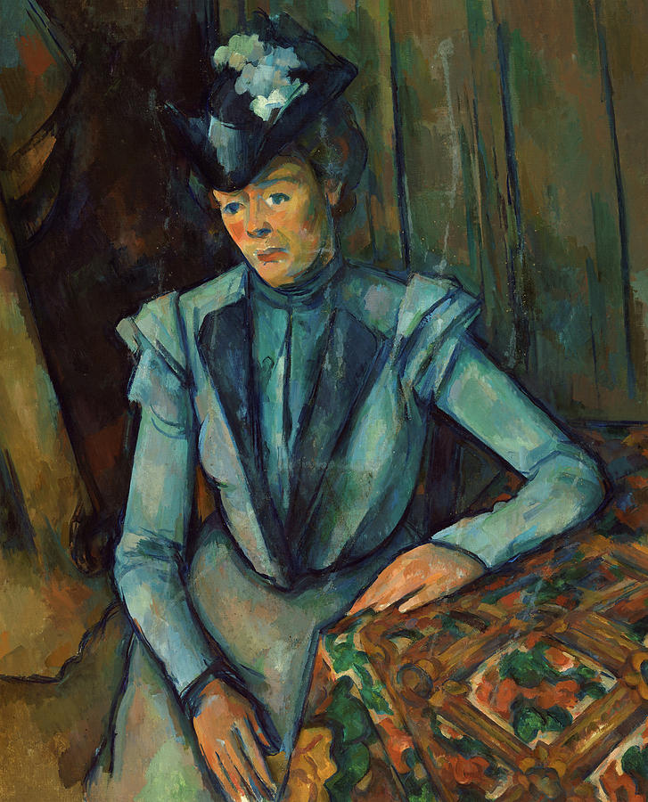 Lady in Blue, 1900 Painting by Paul Cezanne - Fine Art America