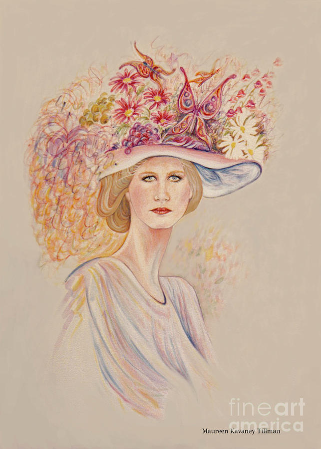 Lady In Hat Digital Art By Maureen Tillman Fine Art America