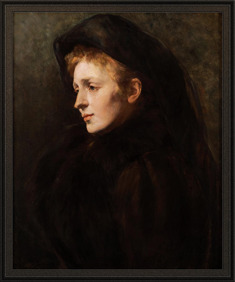Lady in Mourning by Hildegard Thorell Painting by Rolando Burbon