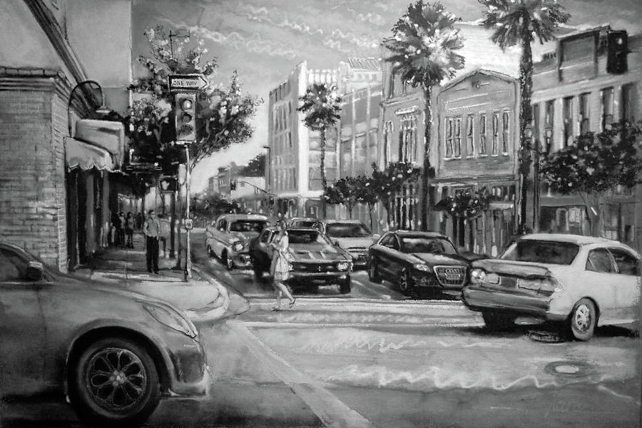 Lady in Orange in Black and White by BJ Lane Lady in Orange in Black and White by BJ Lane