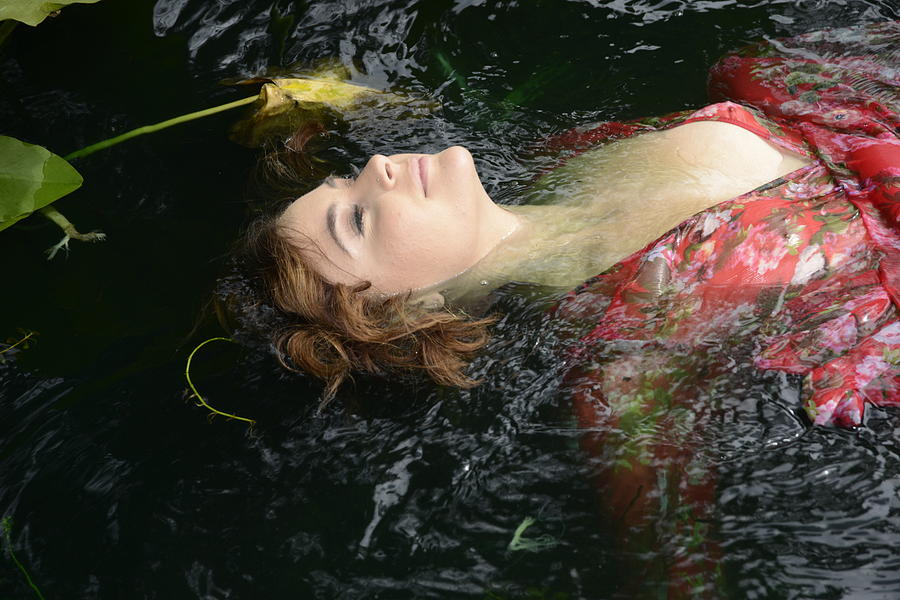 Lady in the Pond Photograph by Keith Lovejoy
