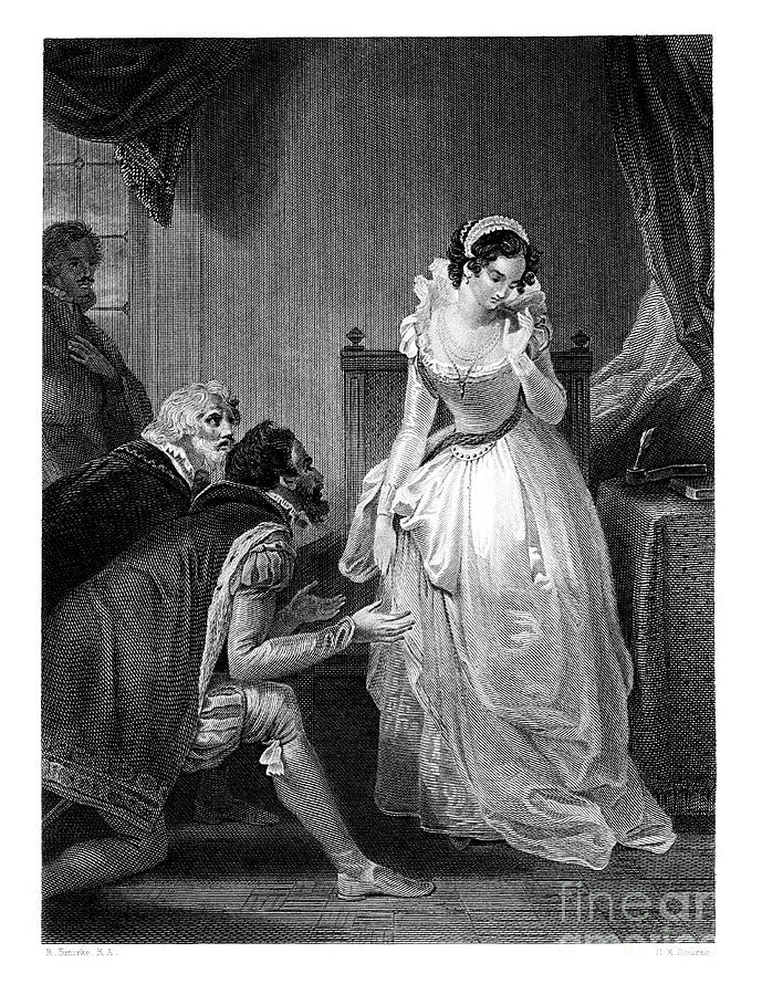 Lady Jane Grey Declining The Crown Drawing by Print Collector