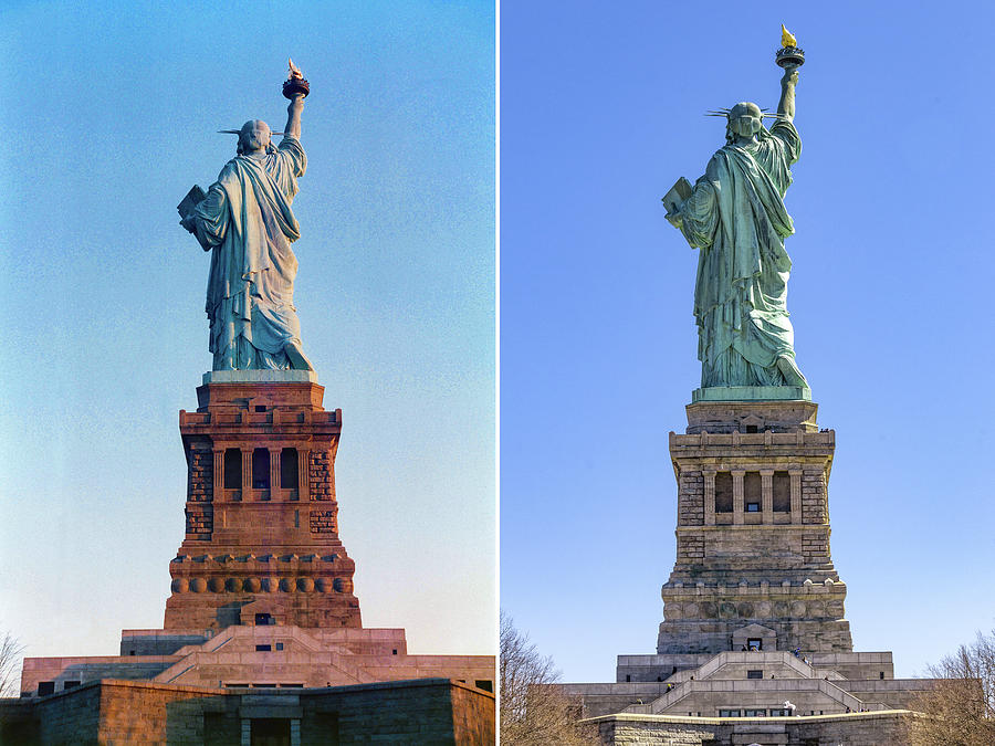 Lady Liberty, 1986 and 2016 Photograph by Dimitris Sivyllis