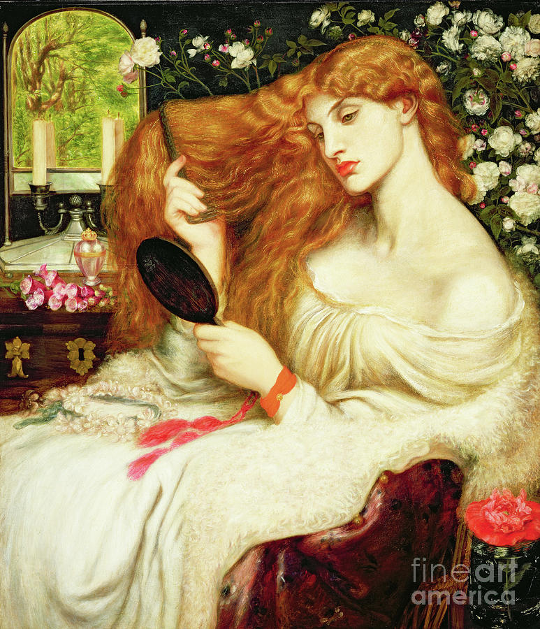 Lady Lilith, 1868 By Dante Gabriel Charles Rossetti Painting by Dante Gabriel Charles Rossetti