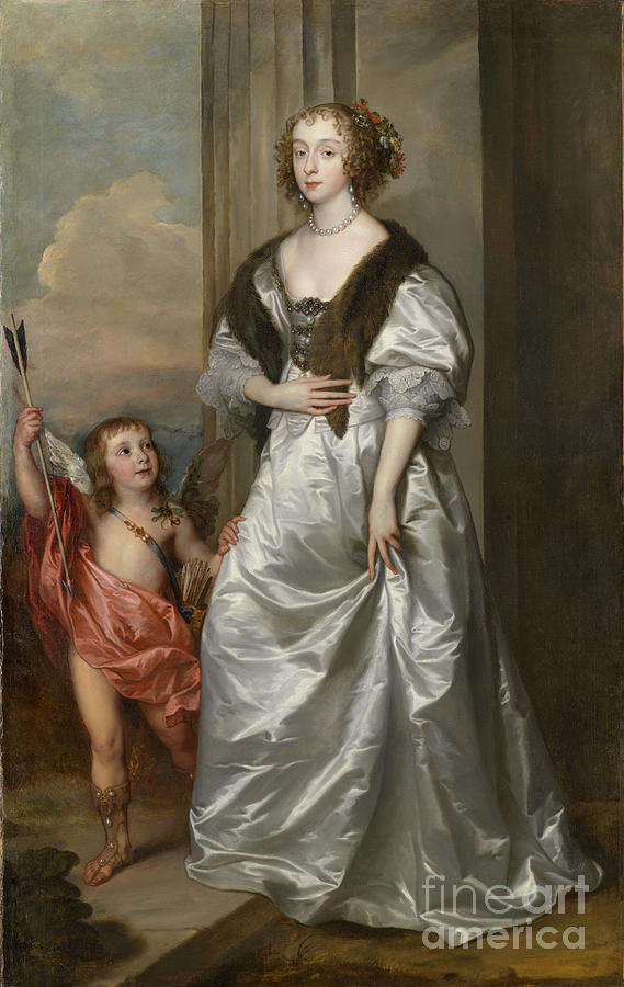 Lady Mary Villiers, Later Duchess Of Richmond And Lennox Painting by Anthony Van Dyck