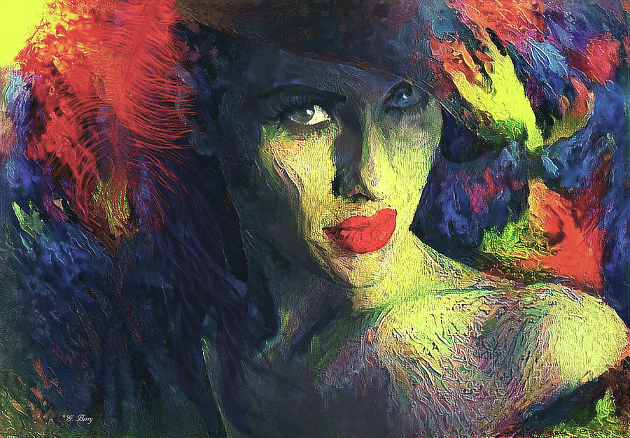Portrait Mixed Media - Lady Of  Colour by Gayle Berry