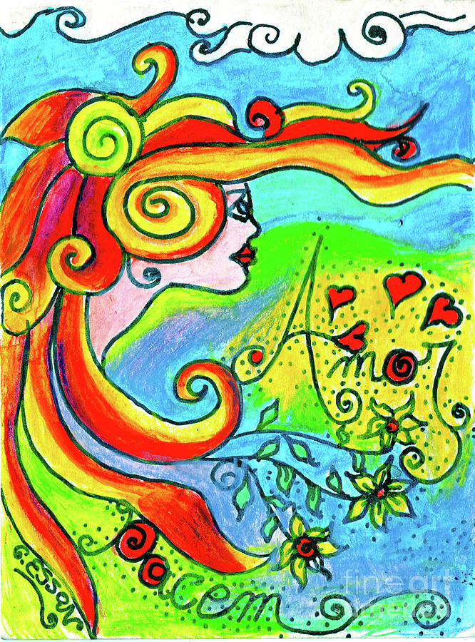 Lady Of Love And Peace Painting by Genevieve Esson