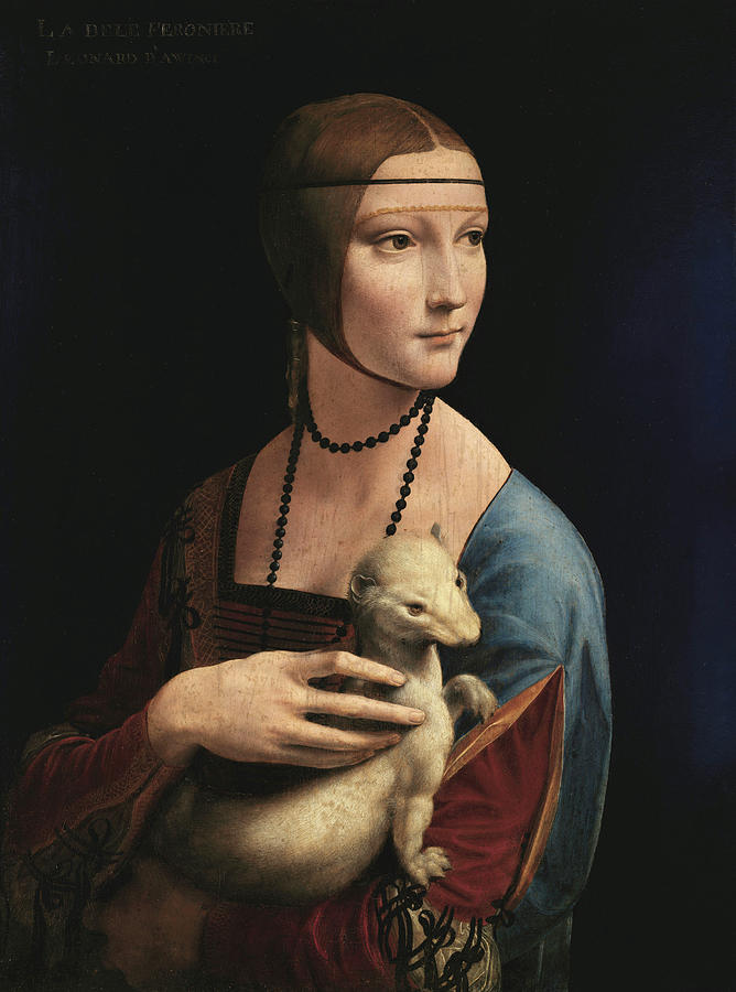 Ermine Painting - Lady with an Ermine, 1489 by Leonardo da Vinci
