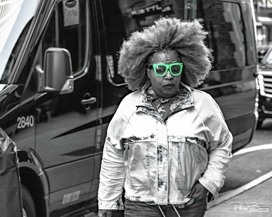 Lady with green Frames Photograph by Patrick Boening