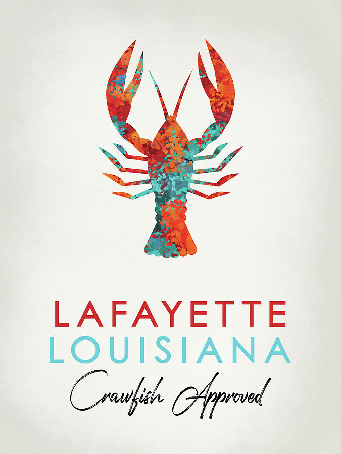 Lafayette Louisiana Crawfish Bright Digital Art by Flo Karp