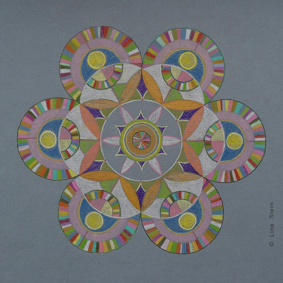 Mandala Drawing - LAfrique  by Lina Stern