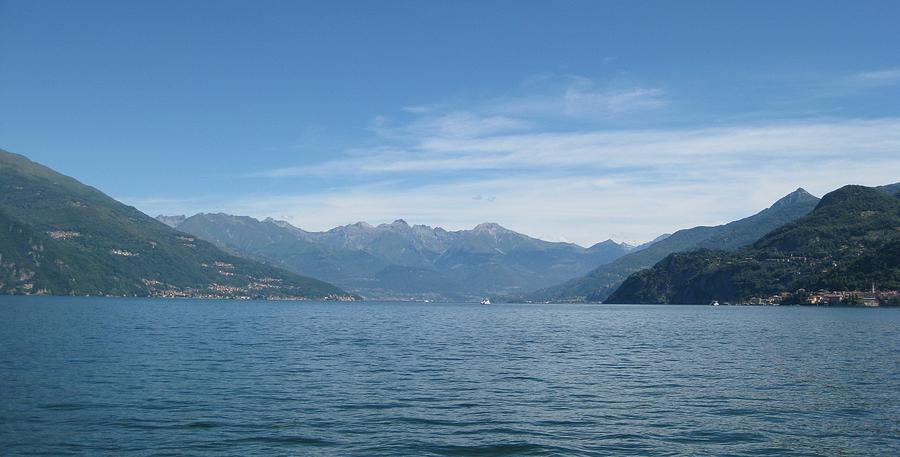 Lago di Como, Lake Como, view from Bellagio of Alps. Photograph by ...