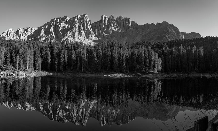 Black And White Photograph - Lago die Carreza by Hans Partes
