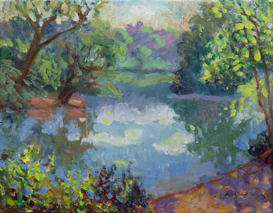 Lagoon Morning Painting by Lisa Blackshear - Fine Art America