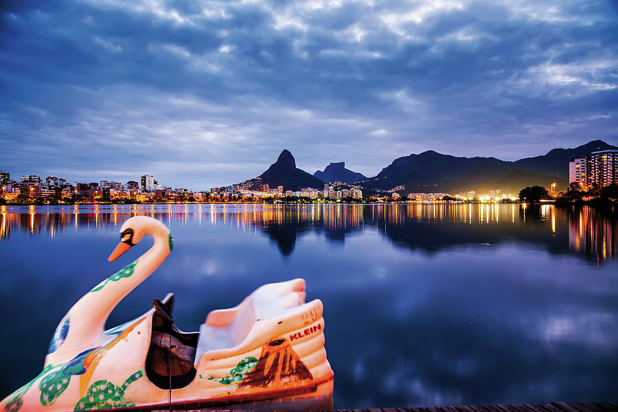 Lagoon, Rio De Janeiro, Brazil Digital Art by Antonino Bartuccio