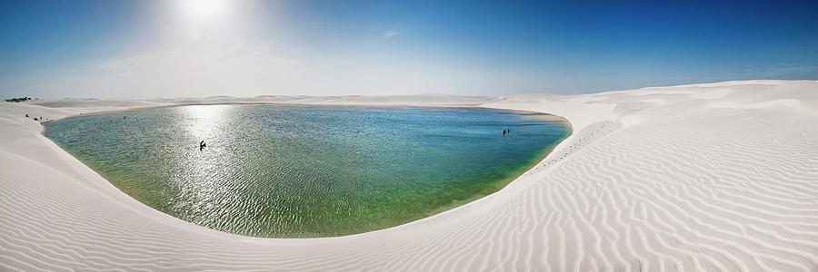 Lagoon Within Sand Dunes Digital Art by Antonino Bartuccio