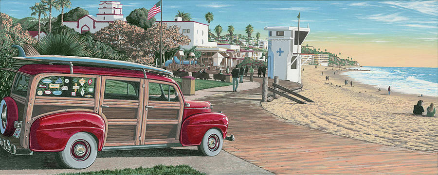 Paradise Painting - Laguna Beach Wagon by Palmer Artworks