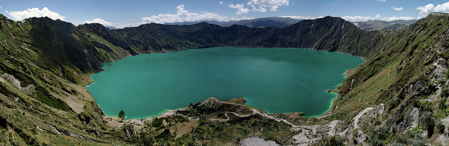 Laguna Quilotoa Panorama, Andes, Ecuador by Photography By Jessie Reeder